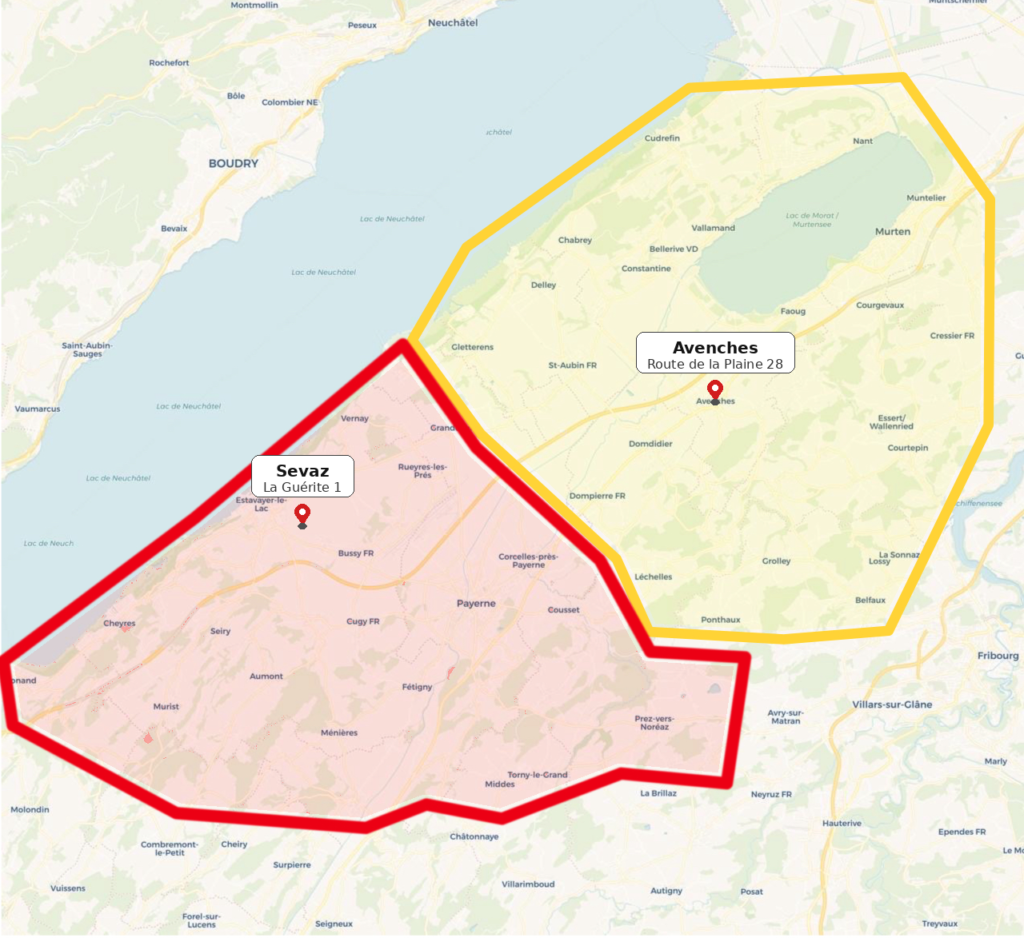 carte avec points